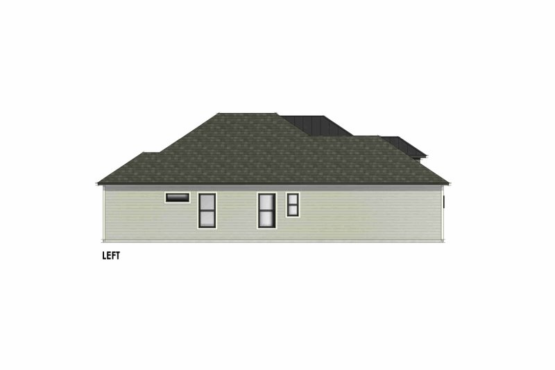 House Design - Exterior - Other Elevation for Prairie House Plan #1096-115 - 3 bed, 2 bath
