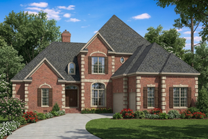 European Exterior - Front Elevation Plan #17-201