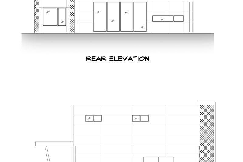 House Blueprint - Exterior - Other Elevation 4 for Contemporary House Plan #1066-102 - 5 bed, 4 bath