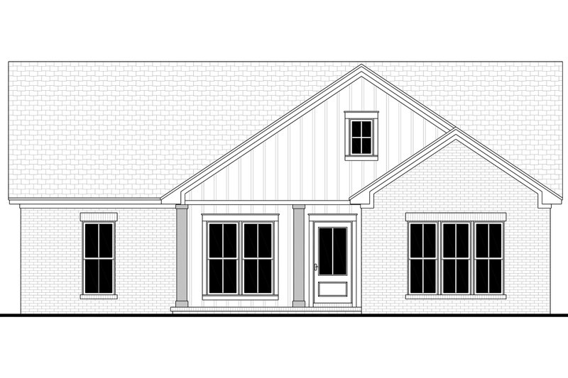 Architectural House Design - Exterior - Front Elevation 15 for Farmhouse House Plan #430-445 - 3 bed, 2 bath