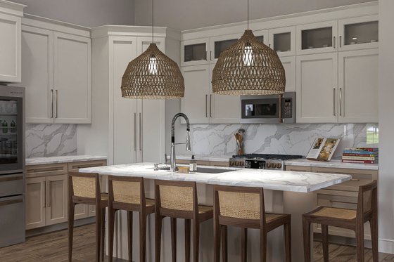 Interior - Kitchen for Barndominium House Plan #455-254 - 2 bed, 2 bath