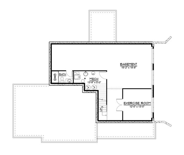 Architectural House Design - Country Floor Plan - Lower Floor Plan #1064-275