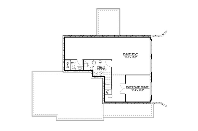 Architectural House Design - Floor Plan - Lower Floor for Country House Plan #1064-275 - 4 bed, 2.5 bath