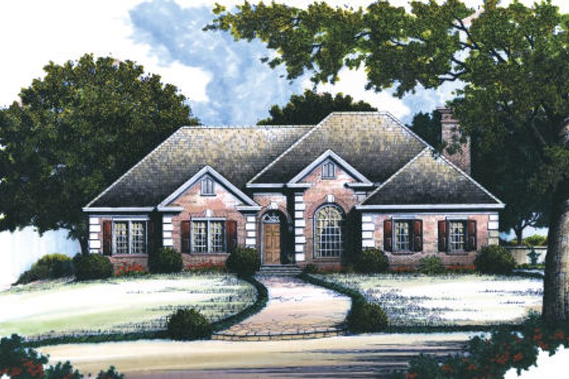 Dream House Plan - Traditional Exterior - Front Elevation Plan #429-30