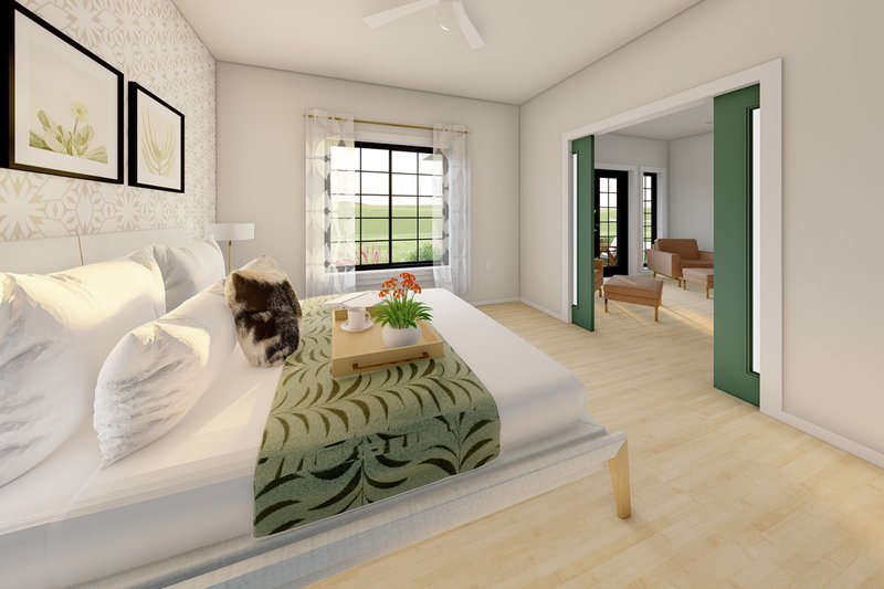 Dream House Plan - Interior - Master Bedroom 2 for Farmhouse House Plan #126-175 - 2 bed, 2 bath