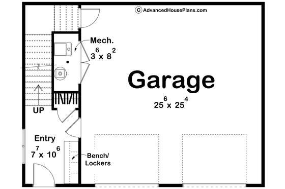 Floor Plan - Main Floor for Barndominium House Plan #455-501 - 1 bed, 1 bath
