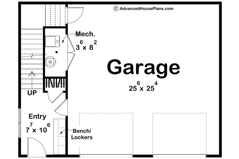Architectural House Design - Floor Plan - Main Floor for Barndominium House Plan #455-501 - 1 bed, 1 bath