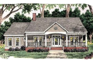 Architectural House Design - Southern Exterior - Front Elevation Plan #406-263