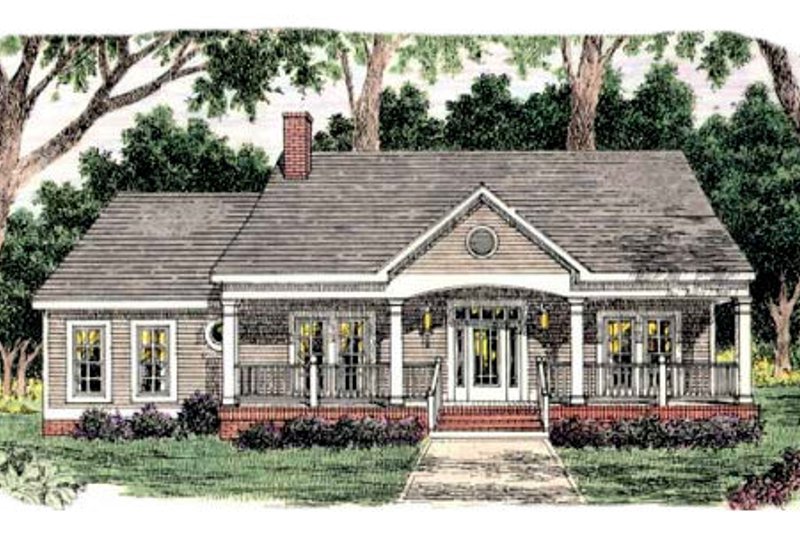 Architectural House Design - Southern Exterior - Front Elevation Plan #406-263