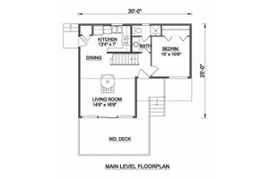 Floor Plan - Main Floor for Modern House Plan #116-103 - 3 bed, 2 bath