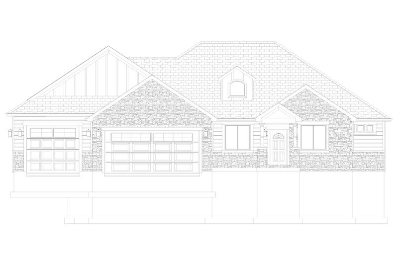 Architectural House Design - Exterior - Front Elevation 5 for Craftsman House Plan #1060-265 - 3 bed, 2.5 bath