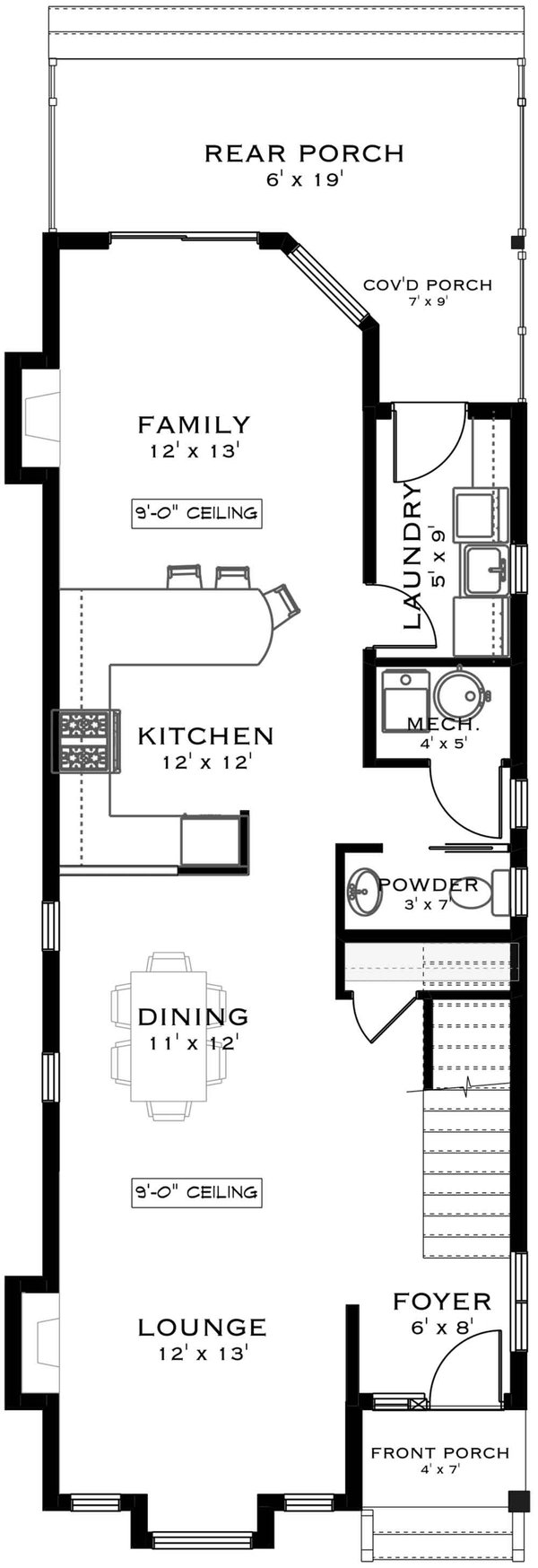 Dream House Plan - Contemporary Floor Plan - Main Floor Plan #1101-27