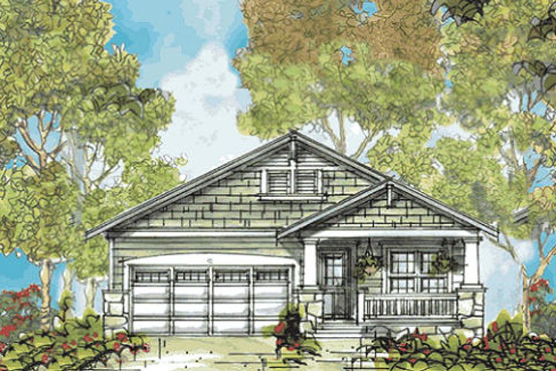 Dream House Plan - Bungalow Exterior - Front Elevation Plan #20-2139