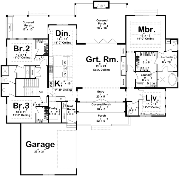 Dream House Plan - Modern Floor Plan - Main Floor Plan #455-325