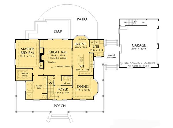 Country Floor Plan - Main Floor Plan #929-1062