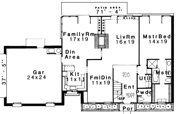 Colonial Floor Plan - Main Floor Plan #310-119