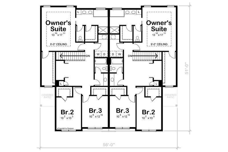 Dream House Plan - Floor Plan - Upper Floor for Traditional House Plan #20-2466 - 6 bed, 5.5 bath