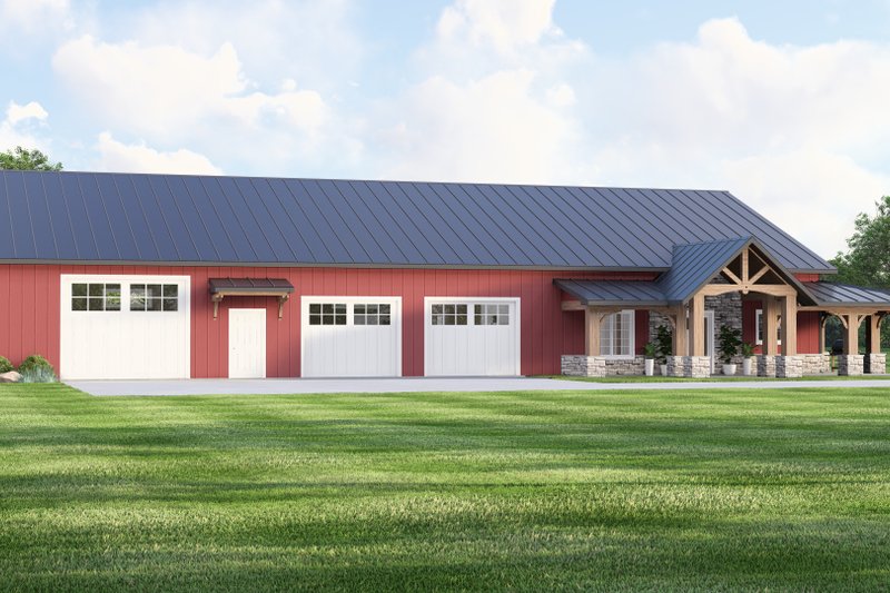 Barndominium Style House Plan - 2 Beds 2.5 Baths 1588 Sq/Ft Plan #1064-408