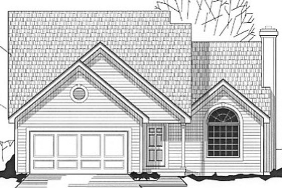 Exterior - Front Elevation for Traditional House Plan #67-689 - 3 bed, 2 bath