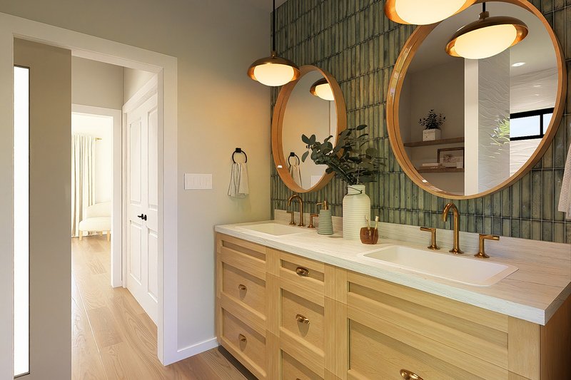 House Blueprint - Interior - Master Bathroom 1 for Farmhouse House Plan #126-313 - 2 bed, 2 bath