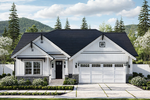 Cottage Exterior - Front Elevation Plan #515-44