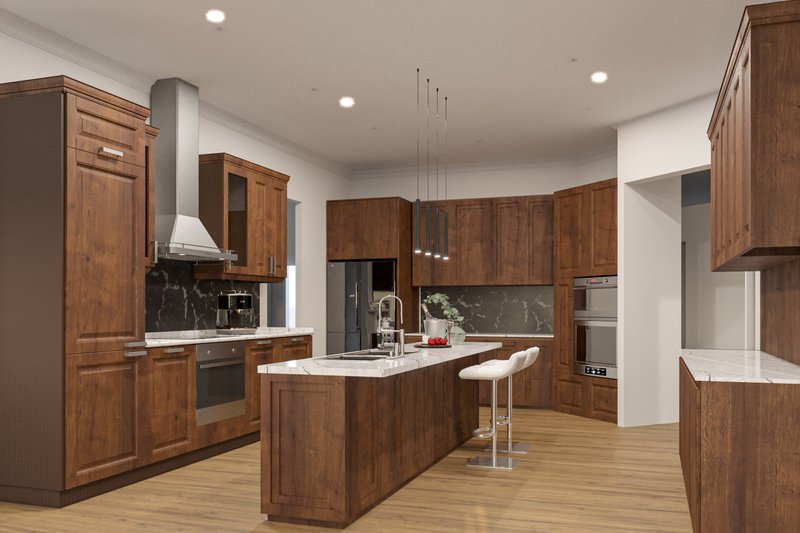 Architectural House Design - Interior - Kitchen for Farmhouse House Plan #54-103 - 5 bed, 5.5 bath