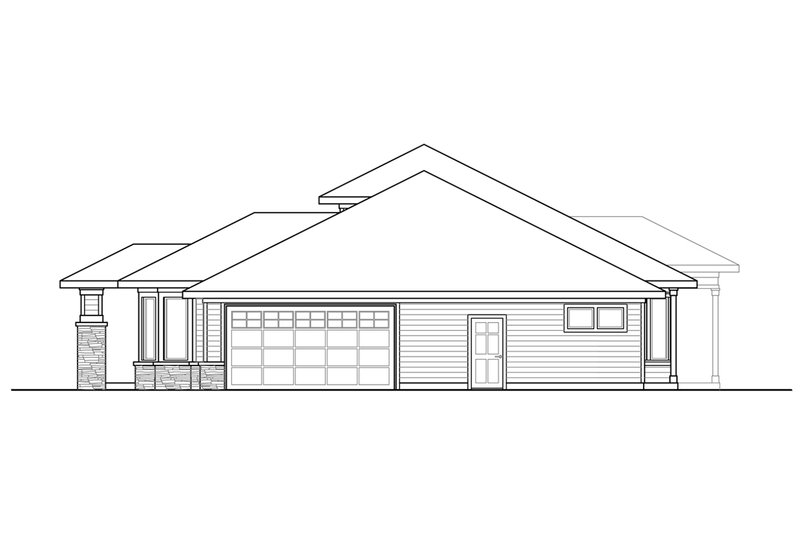 Home Plan - Exterior - Other Elevation 1 for Prairie House Plan #124-1159 - 2 bed, 2 bath
