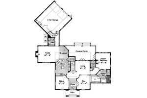 Floor Plan - Main Floor for Colonial House Plan #417-382 - 5 bed, 3.5 bath