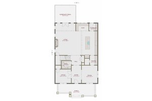 Floor Plan - Main Floor for Craftsman House Plan #461-40 - 6 bed, 5 bath