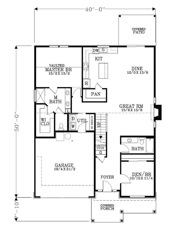 Craftsman Style House Plan - 5 Beds 3 Baths 3099 Sq/Ft Plan #53-506 ...