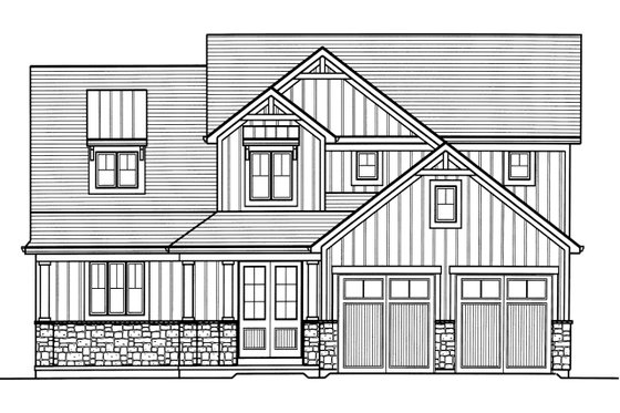 Exterior - Front Elevation 1 for Country House Plan #46-891 - 4 bed, 2.5 bath