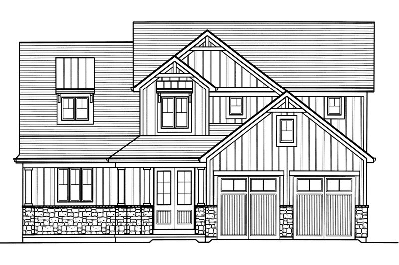 Home Plan - Exterior - Front Elevation 1 for Country House Plan #46-891 - 4 bed, 2.5 bath