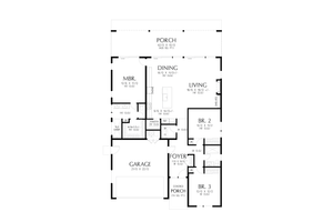 Floor Plan - Main Floor for Contemporary House Plan #48-1191 - 3 bed, 2 bath