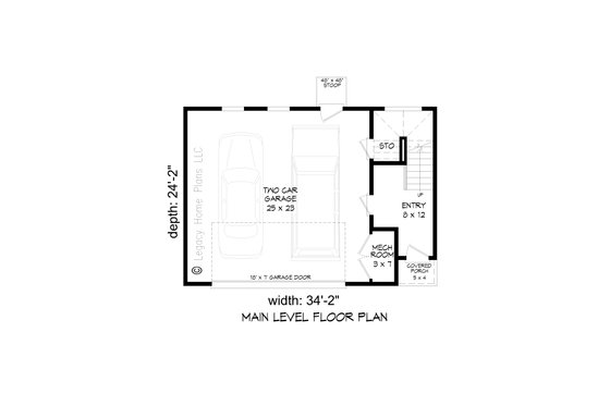Floor Plan - Main Floor for Modern House Plan #932-630 - 3 bed, 3 bath