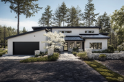 Modern Style House Plan - 3 Beds 2.5 Baths 1992 Sq/Ft Plan #515-2 Exterior 