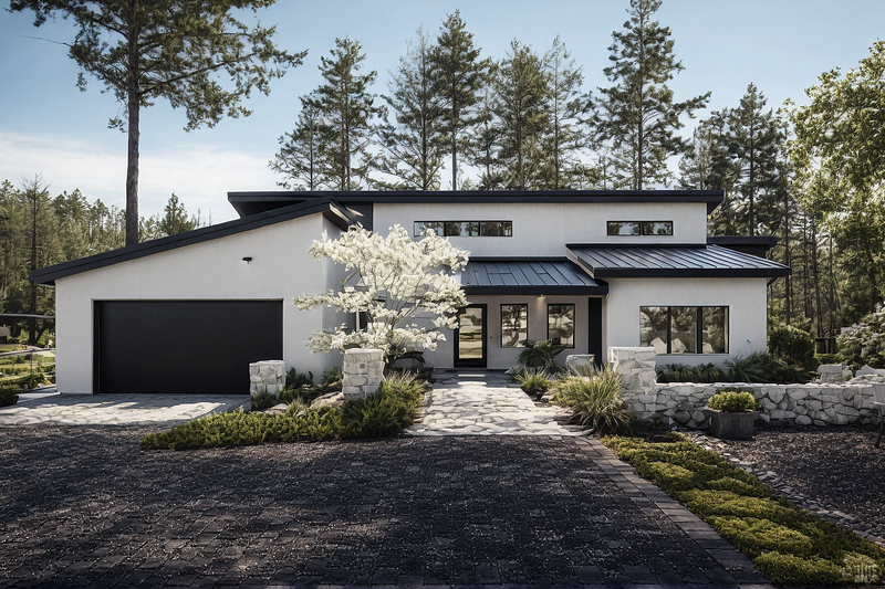 House Design - Exterior - Front Elevation 7 for Modern House Plan #515-2 - 3 bed, 2.5 bath