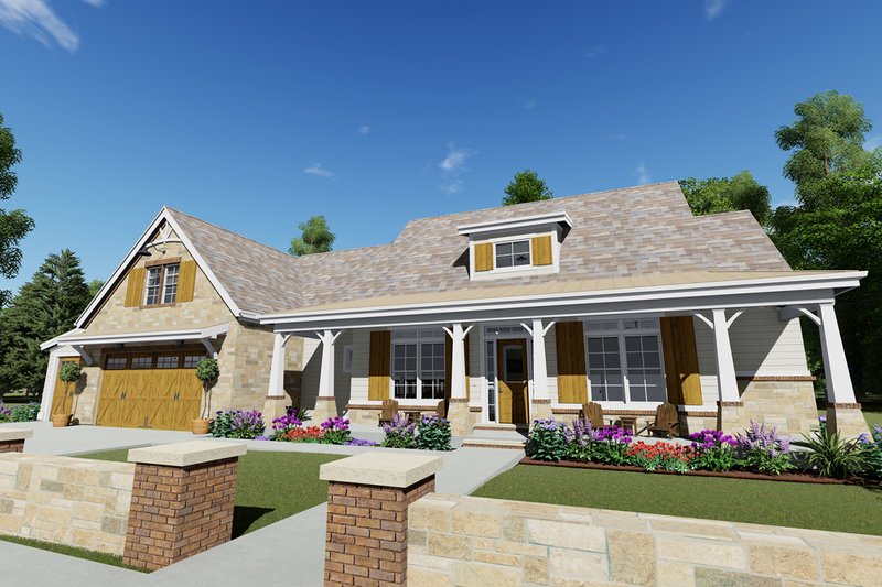 Dream House Plan - Farmhouse Exterior - Front Elevation Plan #1069-19