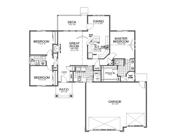 Craftsman Floor Plan - Main Floor Plan #112-190