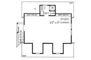 Traditional Style House Plan - 1 Beds 1 Baths 428 Sq/Ft Plan #72-241 
