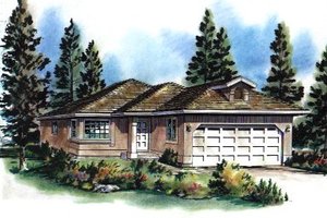 Traditional Exterior - Front Elevation Plan #18-166