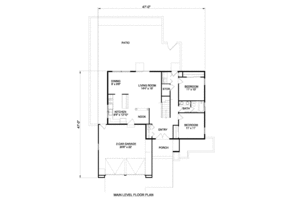 Floor Plan - Main Floor for Adobe / Southwestern House Plan #116-293 - 3 bed, 2 bath