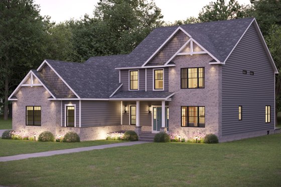 Exterior - Front Elevation 4 for Craftsman House Plan #1089-47 - 4 bed, 3.5 bath