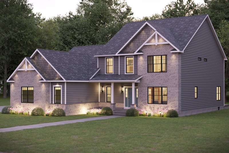 House Blueprint - Exterior - Front Elevation 4 for Craftsman House Plan #1089-47 - 4 bed, 3.5 bath