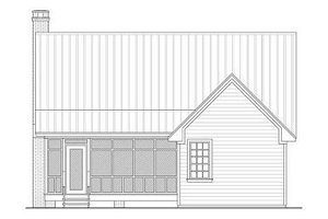 Exterior - Rear Elevation for Farmhouse House Plan #21-232 - 2 bed, 1 bath