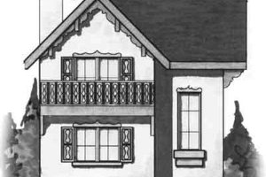 Cottage Exterior - Front Elevation Plan #23-461