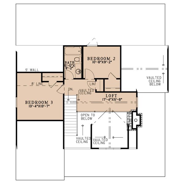 House Blueprint - Country Floor Plan - Upper Floor Plan #923-406