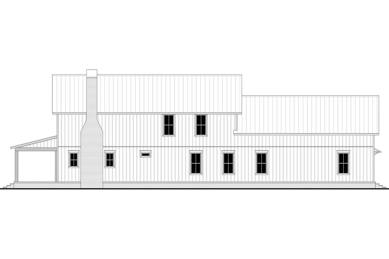House Blueprint - Exterior - Other Elevation 1 for Barndominium House Plan #430-453 - 5 bed, 3 bath