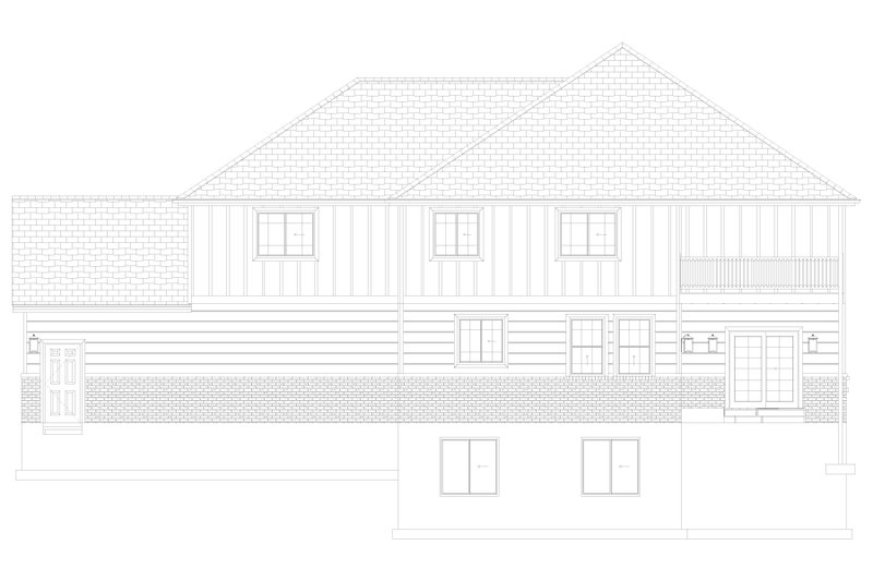 Dream House Plan - Exterior - Rear Elevation 3 for Farmhouse House Plan #1060-241 - 4 bed, 3.5 bath