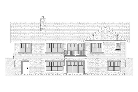 Exterior - Rear Elevation for Craftsman House Plan #901-45 - 4 bed, 3.5 bath