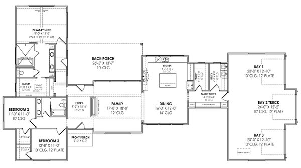 Modern Floor Plan - Main Floor Plan #1096-95